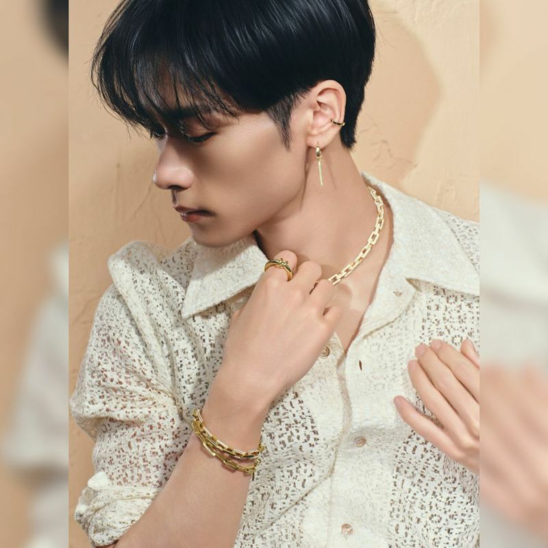 3Way Pavé Bar Hoop Ear Clip【Silver925】(Gold) | AUREA.