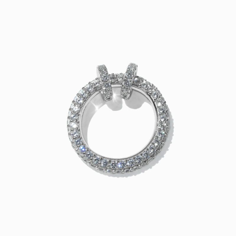 Pavé Hoop Ring【Silver925】(Silver) | AUREA.