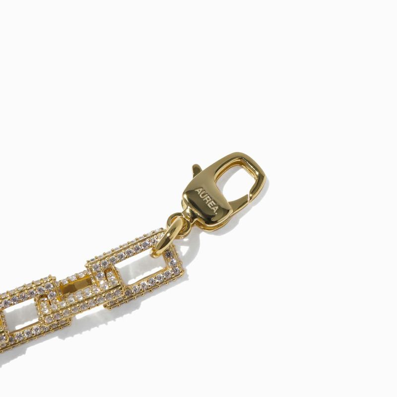 完全受注生産】Pavé Square Chain Bracelet【Silver925