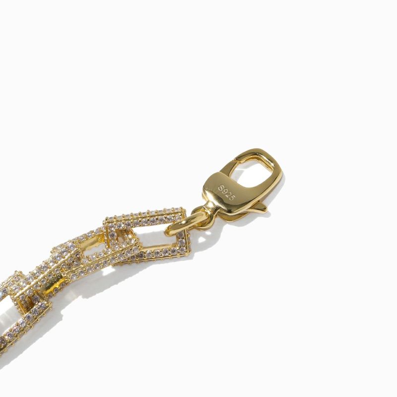 完全受注生産】Pavé Square Chain Bracelet【Silver925