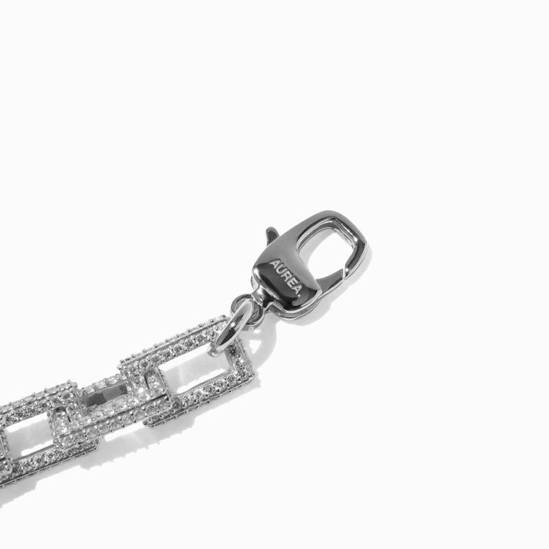 完全受注生産】Pavé Square Chain Bracelet【Silver925