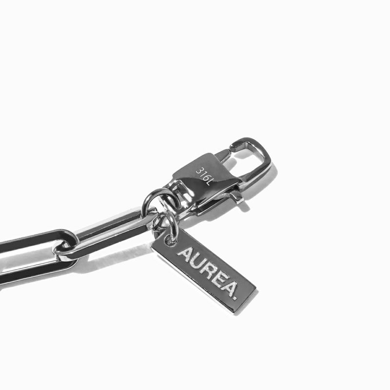 Square Chain Bracelet 【Stainless】(Silver) | AUREA.